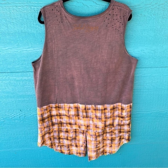 JADED GYPSY YOU ARE MY SUNSHINE MIXED MEDIA LONGLINE TUNIC TANK OS NWT - Picture 9 of 9